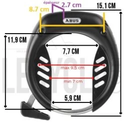 Antivol De Cadre à Clés Tectic 496 De Vélo ABUS 10 Antivol De Cadre à Clés Tectic 496 De Vélo ABUS -Vélo Soldes antivol de cadre a cles tectic 496 de velo abus full 5