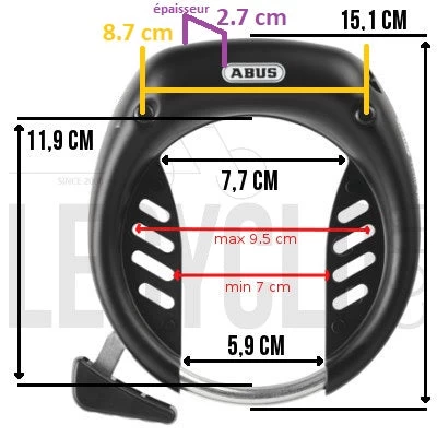 Antivol De Cadre à Clés Tectic 496 De Vélo ABUS 5 Antivol De Cadre à Clés Tectic 496 De Vélo ABUS – Image 5