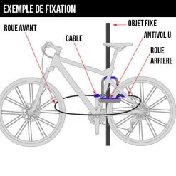 Antivol U Et Câble Avec Alarme Pour Vélo Maxi Oxford -Vélo Soldes antivol u et cable avec alarme pour velo maxi oxford full 3