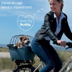 Panier Vélo Pour Chien Bleu Tendance Basil Buddy -Vélo Soldes panier velo pour chien bleu tendance basil buddy full 3