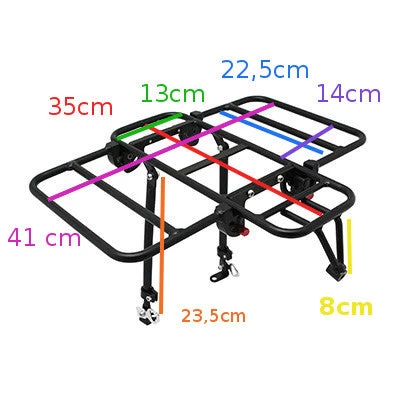 Porte-bagages Vélo Avant à Plateforme Avec Côtés Rabattables 5 Porte-bagages Vélo Avant à Plateforme Avec Côtés Rabattables – Image 5