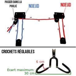 Point Range Vélo Au Plafond Charge Lourde Pour VAE -Vélo Soldes range velo au plafond charge lourde pour vae full 6