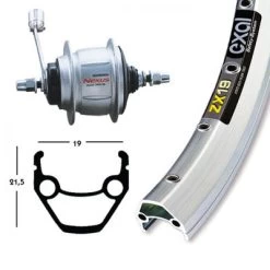 Shimano Roue Vélo Arrière 28 X 1.75 Frein Rétropédalage 8 Vitesses Nexus