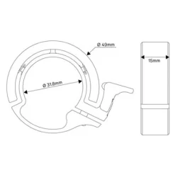 Sonnette Pour Vélo Classic Large Noire Knog Oi -Vélo Soldes sonnette pour velo classic large noire knog oi full 4