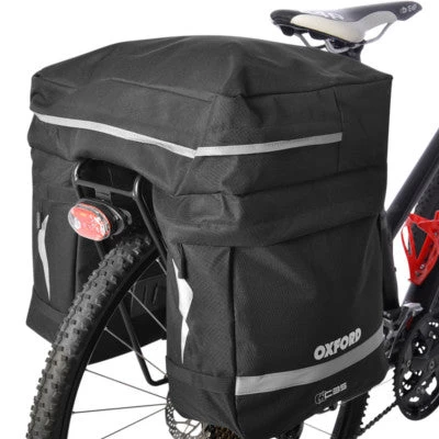 Oxford Triple Sacoche De Vélo Sur Porte-bagage Arrière 2 Oxford Triple Sacoche De Vélo Sur Porte-bagage Arrière – Image 2