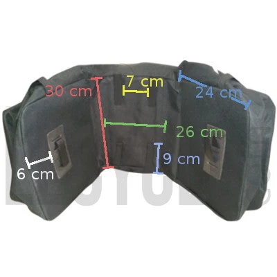 Oxford Triple Sacoche De Vélo Sur Porte-bagage Arrière 4 Oxford Triple Sacoche De Vélo Sur Porte-bagage Arrière – Image 4